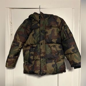 ZARA Kids Camo Puffer Coat